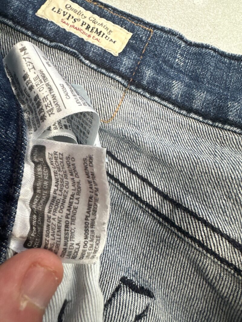 Levi's 511 Slim Fit Men's Jeans W34 L34 Light Blue Wash Denim Red Tab Zip Fly