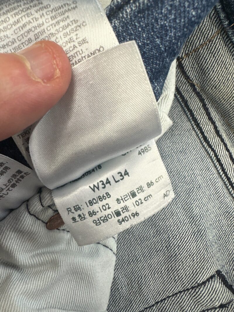 Levi's 511 Slim Fit Men's Jeans W34 L34 Light Blue Wash Denim Red Tab Zip Fly
