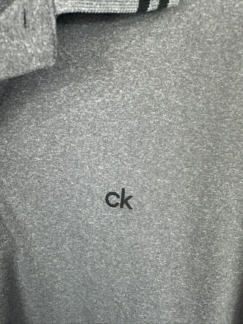 Calvin Klein Golf Mens Grey Polo Shirt CK Logo Short Sleeve Size M BNWT